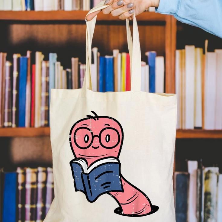 Book Worm Pun Read Reading Librarian America Men Women Kids Canvas Tote Bag
