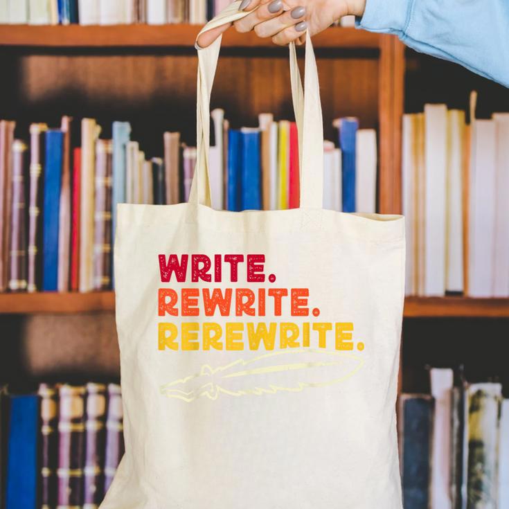 Book Writer Quote Author Journalist Rewrite Novelist Canvas Tote Bag Book Writer Quote Author Journalist Rewrite Novelist Canvas Tote Bag