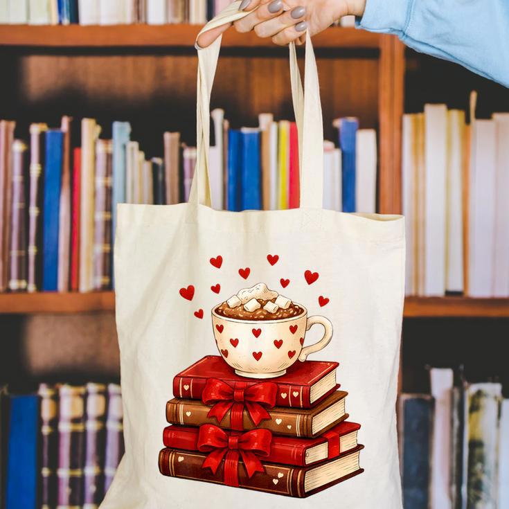 All Booked For Valentine’s Day Reading Teacher Canvas Tote Bag