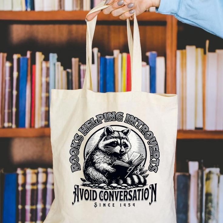 Books Helping Introvert Avoid Conversation Since 1454 Canvas Tote Bag