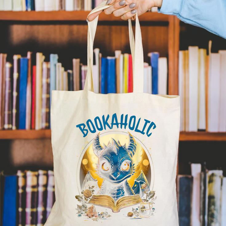 Books Quote Bookaholic Dragon Bookish Reading Canvas Tote Bag Books Quote Bookaholic Dragon Bookish Reading Canvas Tote Bag
