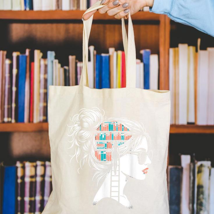Bookworm Book Nerd Librarian Bookish Librarian Canvas Tote Bag