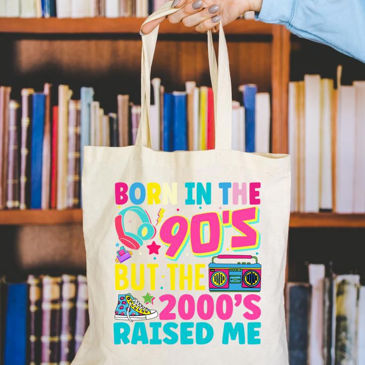 Born In The 90's But The 2000's Raised Me Y2K Nostalgia Canvas Tote Bag Born In The 90's But The 2000's Raised Me Y2K Nostalgia Canvas Tote Bag