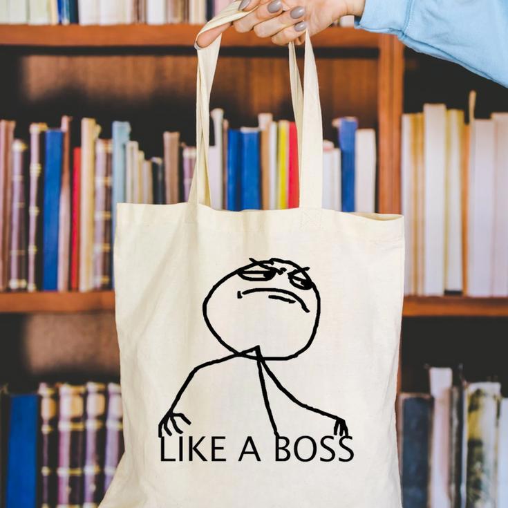 Like A Boss Rage Comic Meme Classic Internet Nostalgia Tee Canvas Tote Bag Like A Boss Rage Comic Meme Classic Internet Nostalgia Tee Canvas Tote Bag