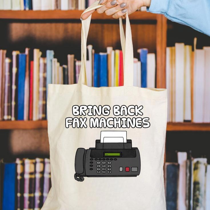 Bring Back Fax Machines Office Sarcasm Nostalgia Premium Tri-Blend Canvas Tote Bag