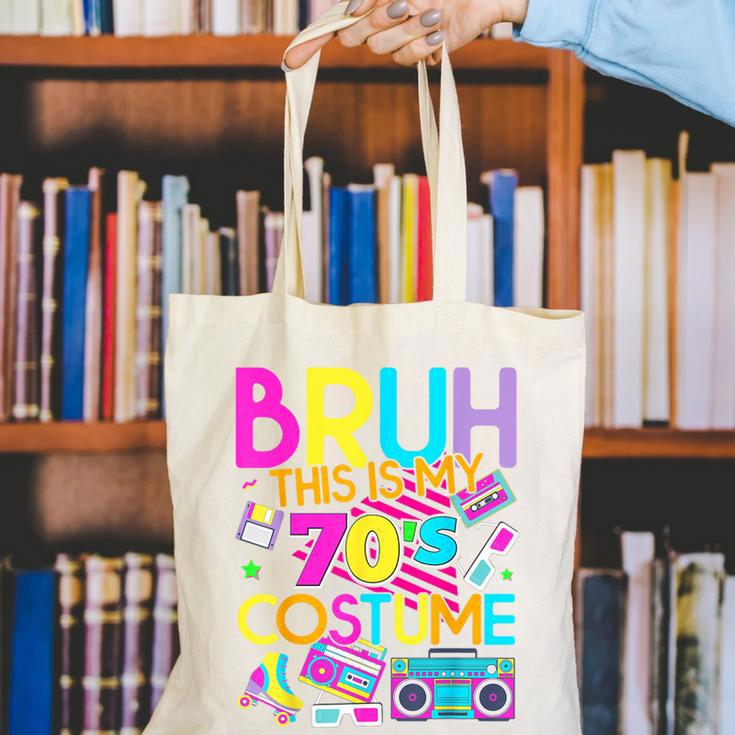 Bruh This Is My 70's Costume Nostalgia Mixtape 1970s Party Canvas Tote Bag