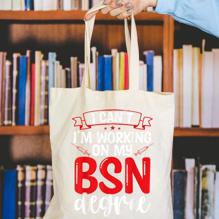BSN Nurse Graduation Essentials BSN Nursing School Student Canvas Tote Bag