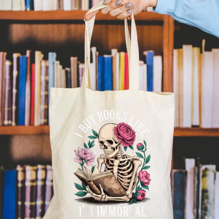 I Buy Books Like I'm Immortal Canvas Tote Bag I Buy Books Like I'm Immortal Canvas Tote Bag
