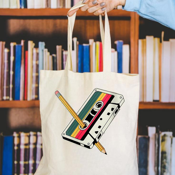 Cassette 90s Costume Party Nostalgia Canvas Tote Bag Cassette 90s Costume Party Nostalgia Canvas Tote Bag
