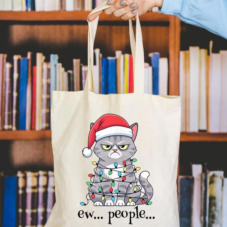 Cat Ew People Adult Humor Introvert Anti-Social Canvas Tote Bag Cat Ew People Adult Humor Introvert Anti-Social Canvas Tote Bag