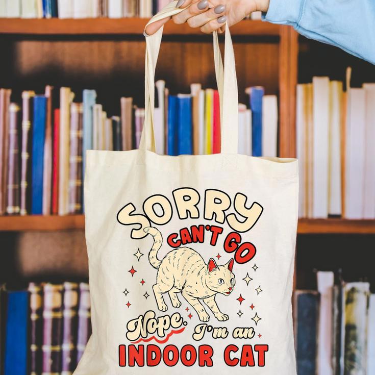 Cat Lover Sorry Cant Go Im An Indoor Introvert Cat Mom Canvas Tote Bag Cat Lover Sorry Cant Go Im An Indoor Introvert Cat Mom Canvas Tote Bag
