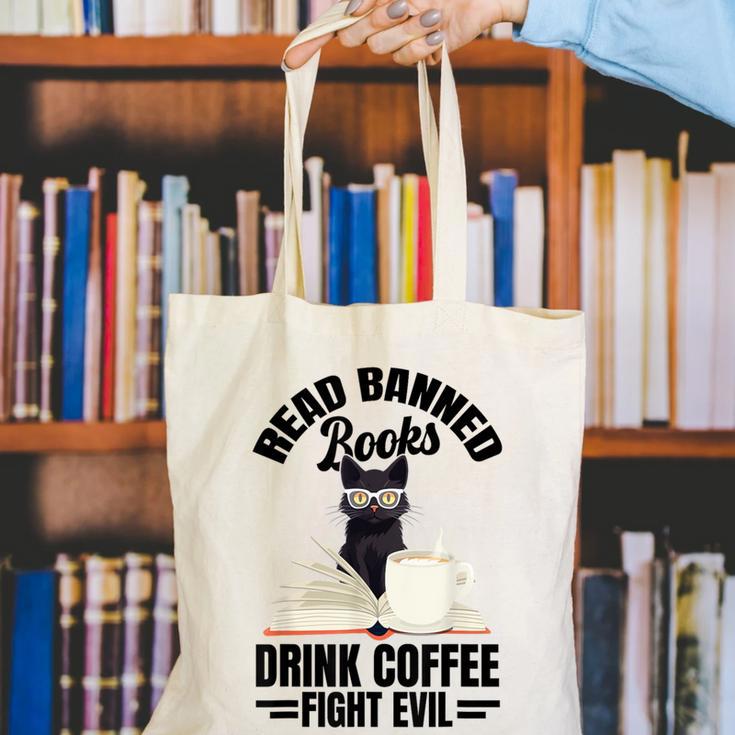 Cat I Read Banned Books Shirt Bookworm Avid Reader For Men Women Kids Canvas Tote Bag