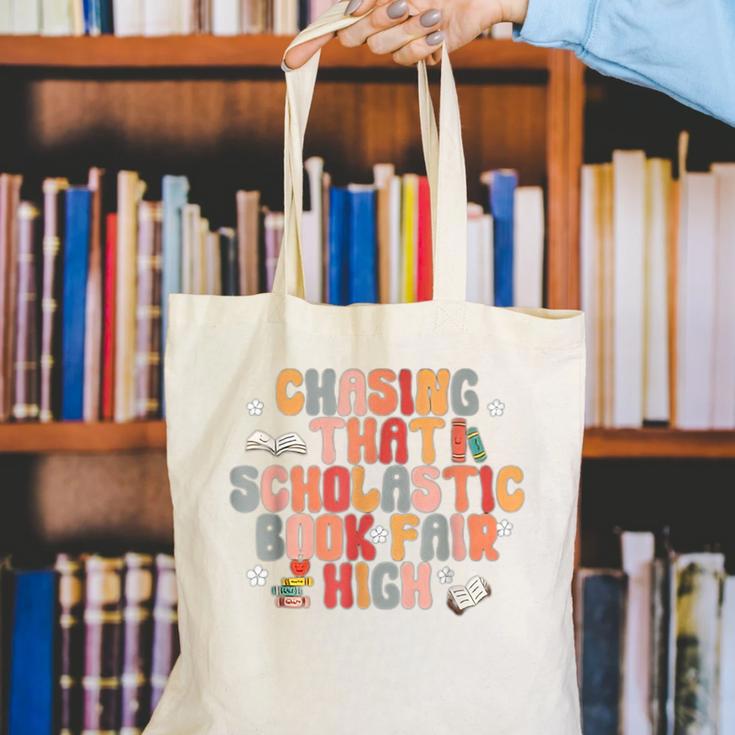 CHASING THAT SCHOLASTIC BOOK FAIR HIGH Canvas Tote Bag