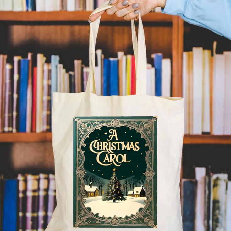 A Christmas Carol Book Cover By Charles Dickens Canvas Tote Bag A Christmas Carol Book Cover By Charles Dickens Canvas Tote Bag