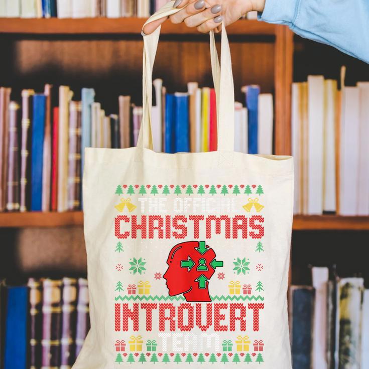 Christmas Introvert Team Introvert Introverted Xmas Canvas Tote Bag Christmas Introvert Team Introvert Introverted Xmas Canvas Tote Bag