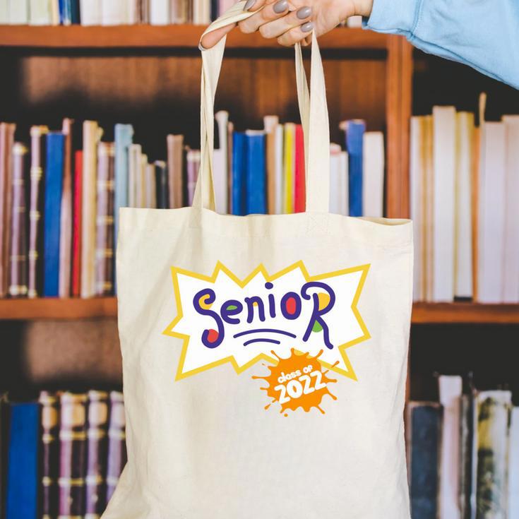 Class Of 2022 Senior Year 90's TV Style Graduation For Grad Canvas Tote Bag