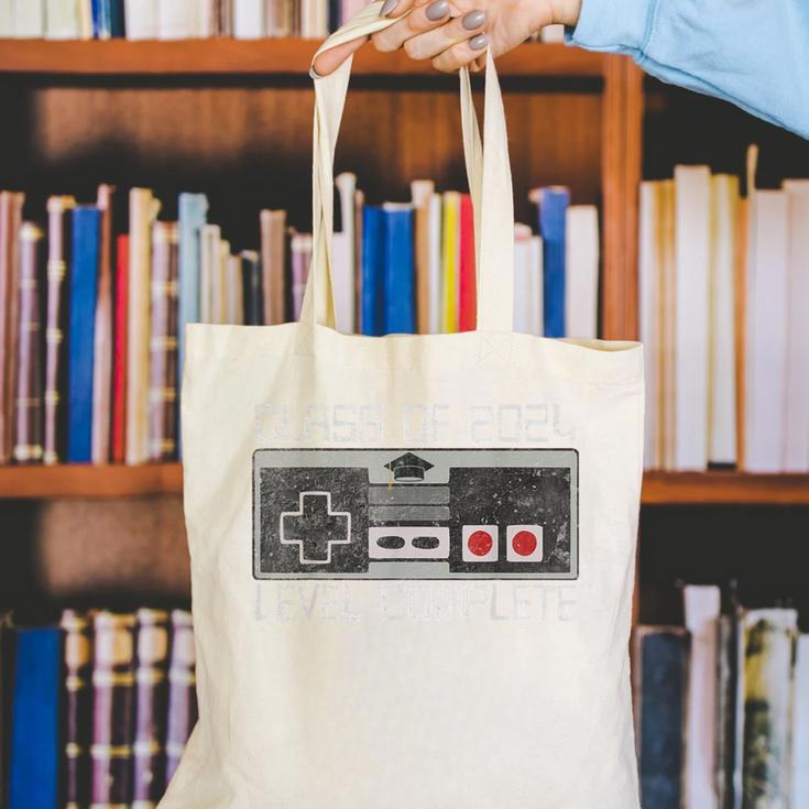 Class Of 2024 Level Complete Video Gamer Senior Graduation Canvas Tote Bag