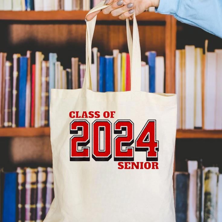 Class Of 2024 Senior Back To School Vintage Graduation Tee Canvas Tote Bag