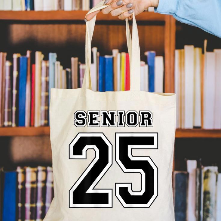 Class Of 2025 High School Senior 25 On Back Graduation Canvas Tote Bag
