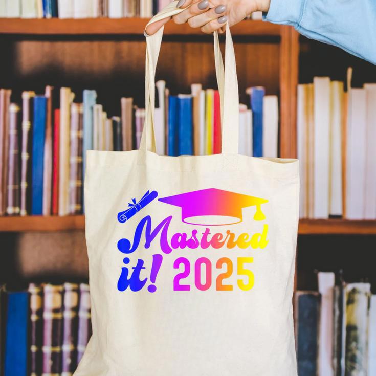 Class Of 2025 Mastered It College Masters Degree Graduation Canvas Tote Bag