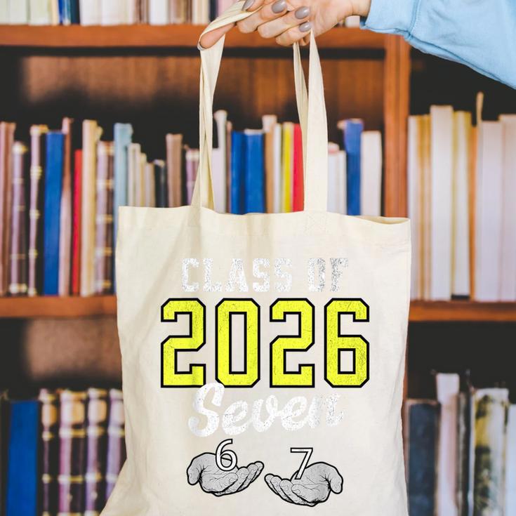 Class Of 2026 Six Seven Senior Yellow Graduation 6 7 Canvas Tote Bag