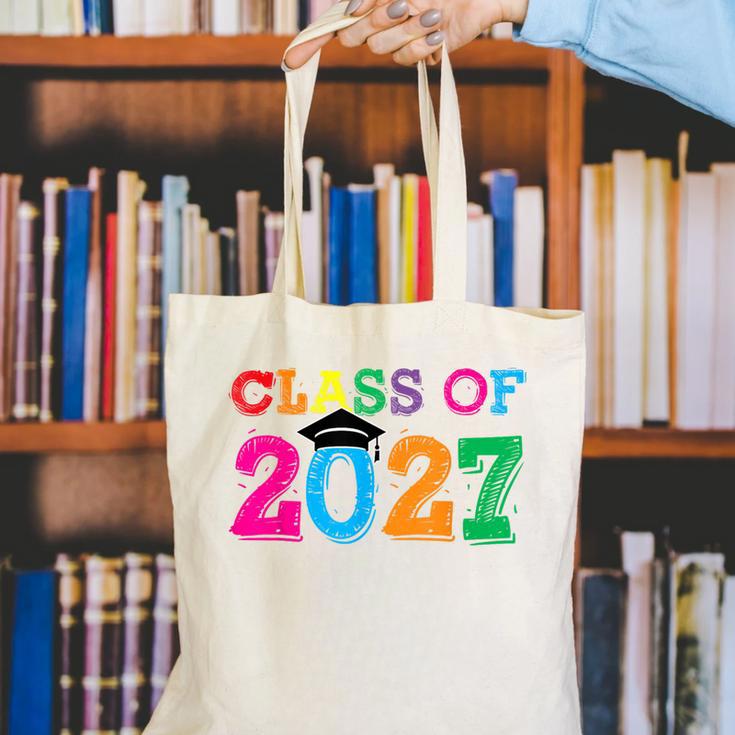 Class Of 2027 Shirt For Boys And Girls Fun 2027 Graduation Canvas Tote Bag