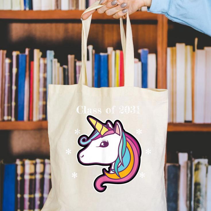 Class Of 2031 Graduation Year UnicornShirt Canvas Tote Bag