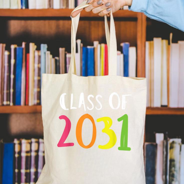 Class Of 2031 Kindergarten Graduation Back To School T-Shirt Canvas Tote Bag