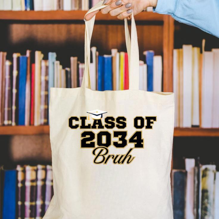 Class Of 2034 Senior 2034 Graduation Bruh Canvas Tote Bag