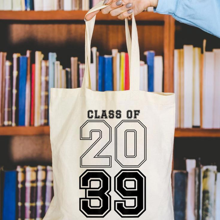 Class Of 2039 Blue Graduation Senior Student Tee Canvas Tote Bag