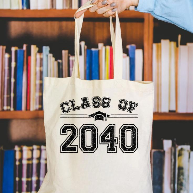Class Of 2040 Grow With Me Graduation First Day Of School Canvas Tote Bag