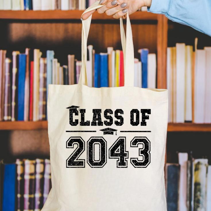 Class Of 2043 Grow With Me Graduation First Day Of School Canvas Tote Bag
