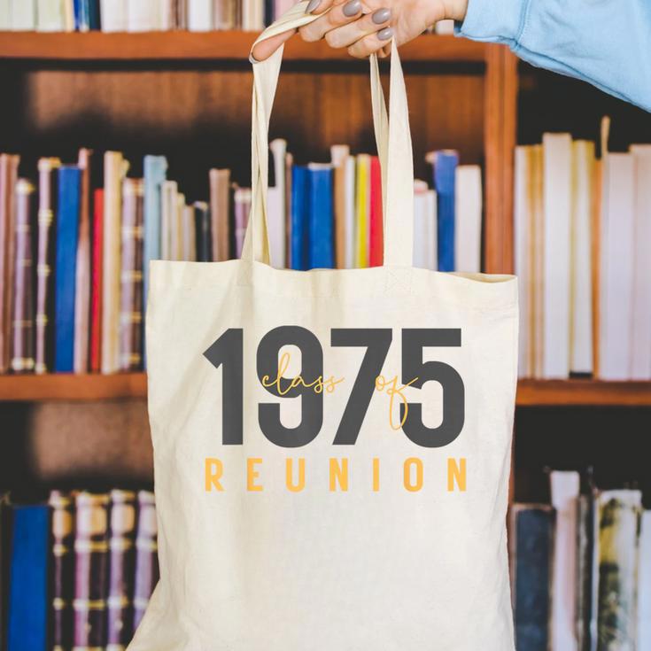 Classic Retro Vintage Class Of 1975 Reunion 50th Graduation Canvas Tote Bag
