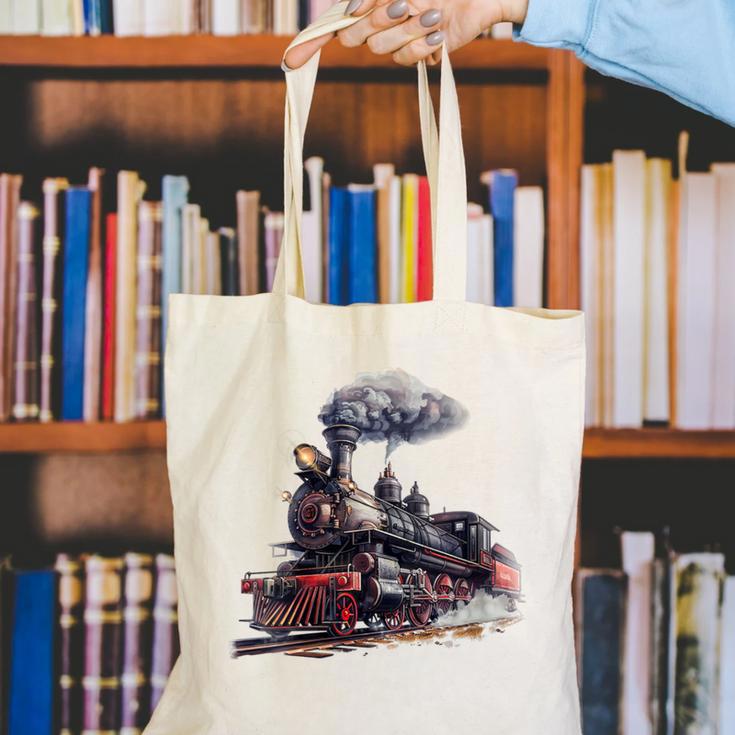 Classic Steam Train Enthusiasts Nostalgia For Train Lovers Canvas Tote Bag Classic Steam Train Enthusiasts Nostalgia For Train Lovers Canvas Tote Bag