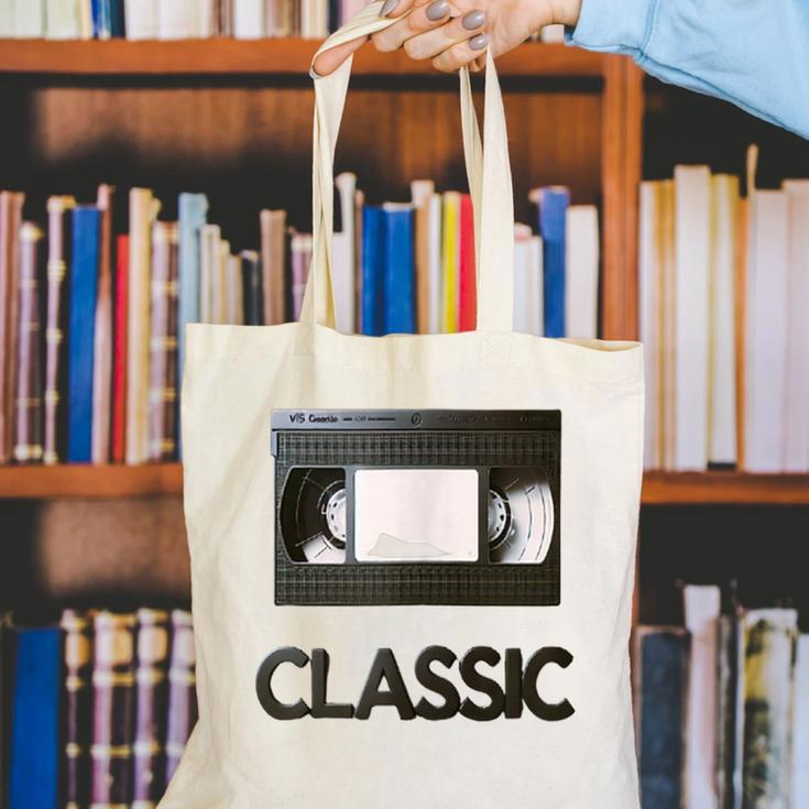 Classic VHS Tape Nostalgia Retro Canvas Tote Bag