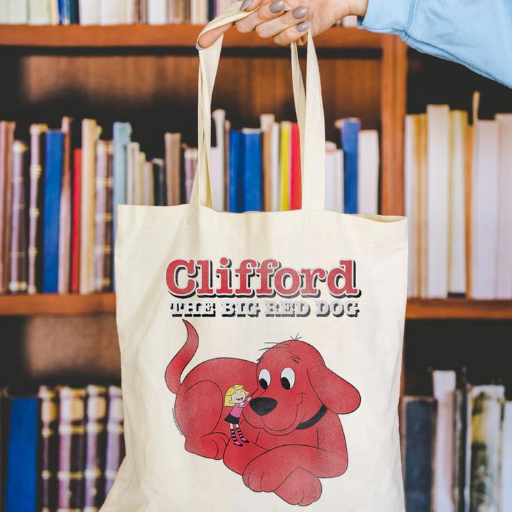 Clifford The Big Red Dog Clifford And Emily Book Cover Canvas Tote Bag Clifford The Big Red Dog Clifford And Emily Book Cover Canvas Tote Bag