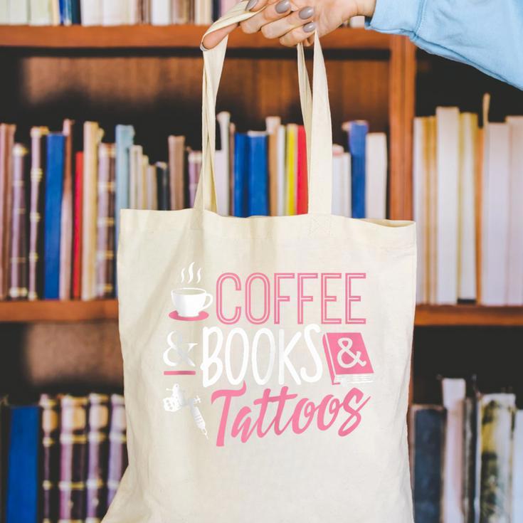 Coffee Lover Shirt Coffee And Books And Tattoos Men Women Canvas Tote Bag Coffee Lover Shirt Coffee And Books And Tattoos Men Women Canvas Tote Bag