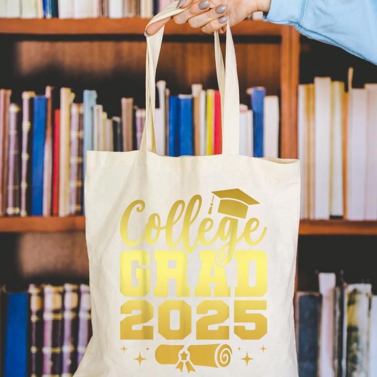 College Grad Class Of 2025 Senior Graduate Graduation Canvas Tote Bag
