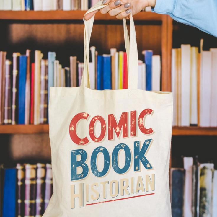Comic Book Historian Vintage Comic Book Collector Canvas Tote Bag