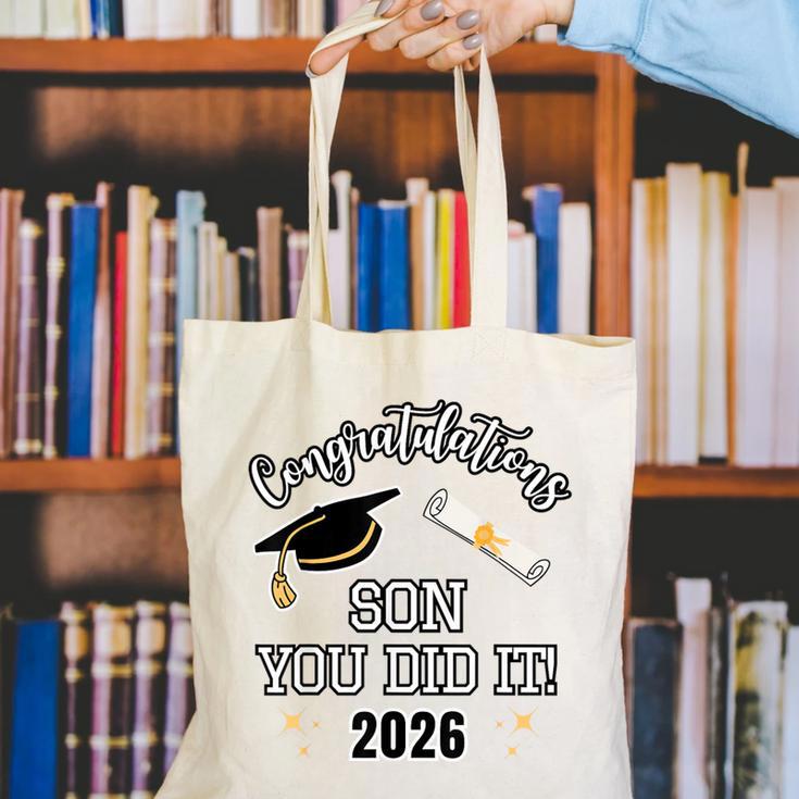 Congratulations Son You Did It Son Graduation 2026 Canvas Tote Bag