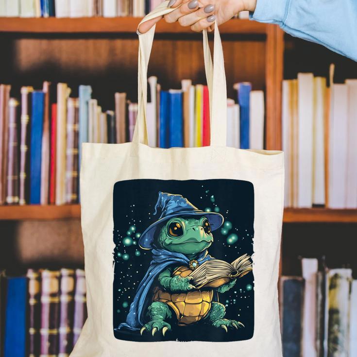 Cool Magical Book With Wizard Turtle For Adults And Kids Canvas Tote Bag