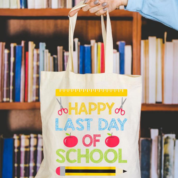 Cool Stylish Happy Last Day Of School Shirt Graduation Canvas Tote Bag