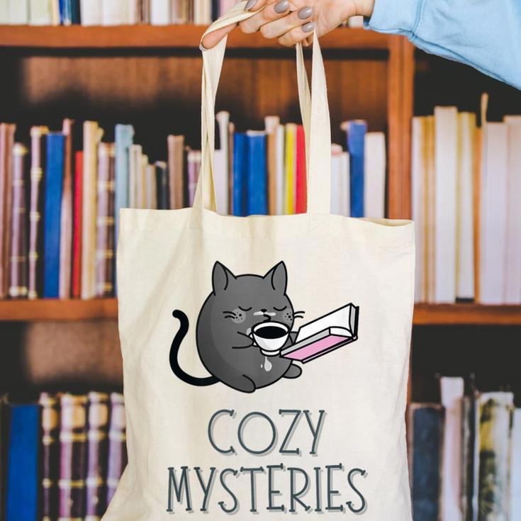 Cozy Mysteries Coffee And Novel For Book Lovers Canvas Tote Bag