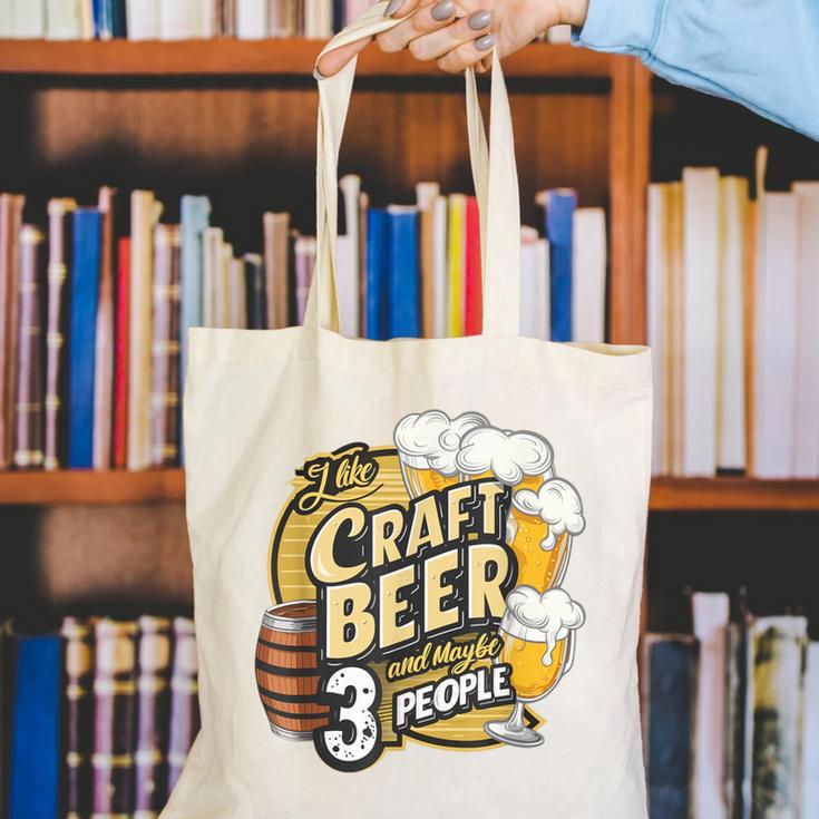 Craft Beer Lover Introverted & Hoppy Canvas Tote Bag Craft Beer Lover Introverted & Hoppy Canvas Tote Bag