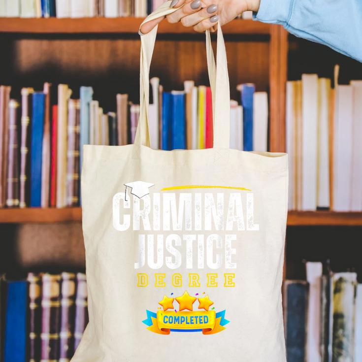 Criminal Justice Degree Graduation Senior Celebration Grad Canvas Tote Bag