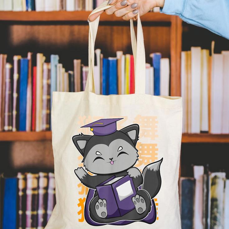 Cute Anime Fox Graduate Of A Class For Graduation Canvas Tote Bag