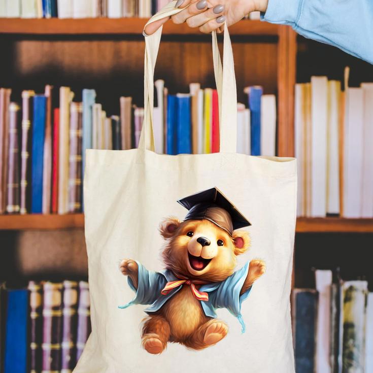 Cute Graduation Bear To Celebrate Your Graduate Canvas Tote Bag