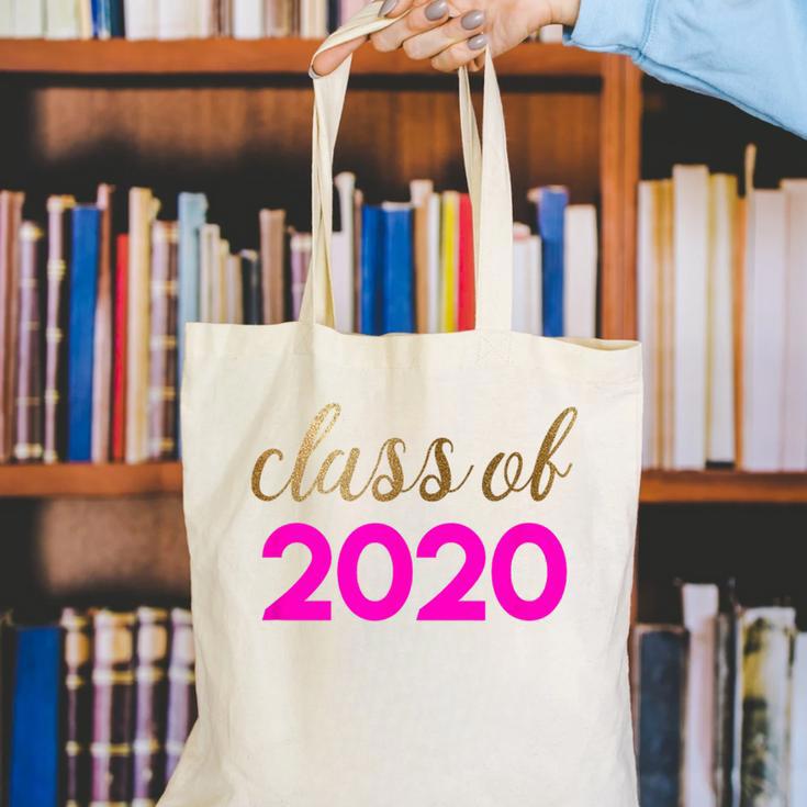 Cute Graduation Shirt Class Of 2020 Shirt Canvas Tote Bag