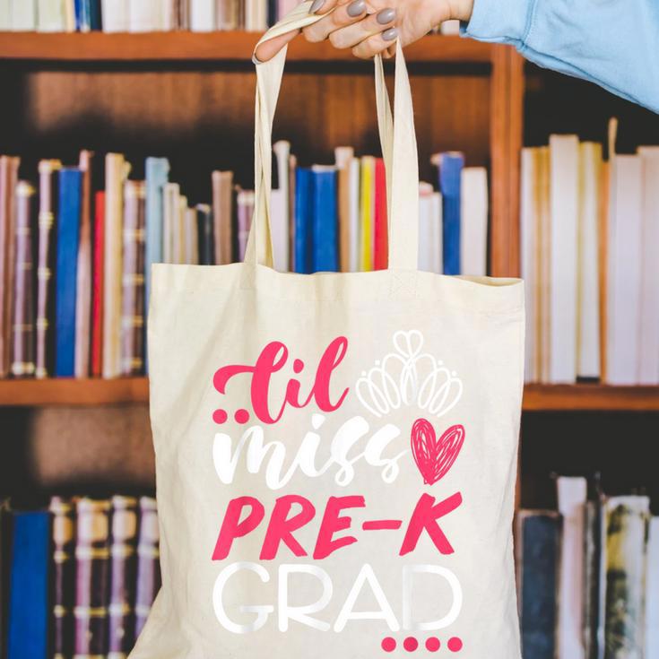 Cute Pre K Graduation Shirts Girls Tee Canvas Tote Bag