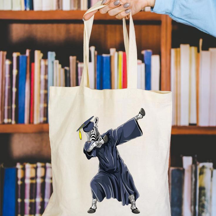 Dabbing Graduate Zebra Team Mascot Graduation Senior Shirt Canvas Tote Bag